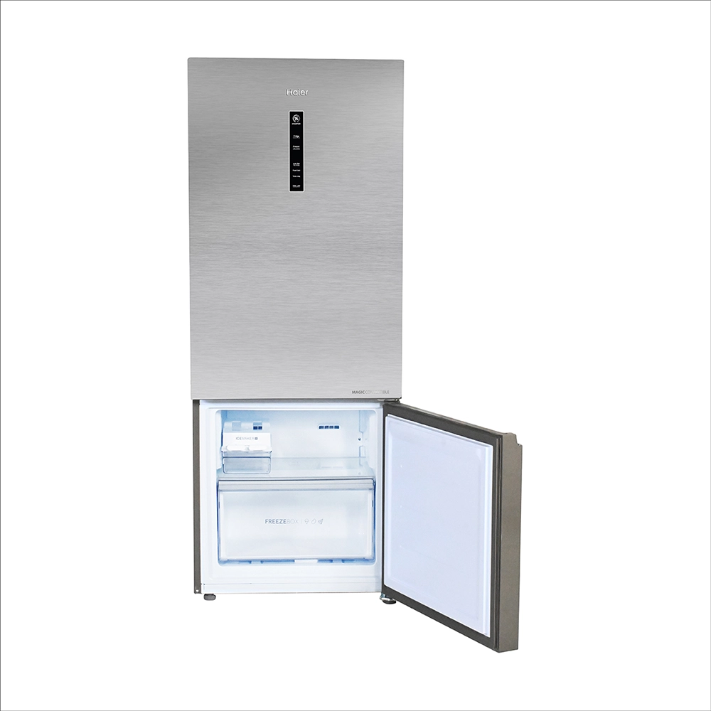 Haier 325L 3 Star Brushline Silver Bottom Mount Refrigerator